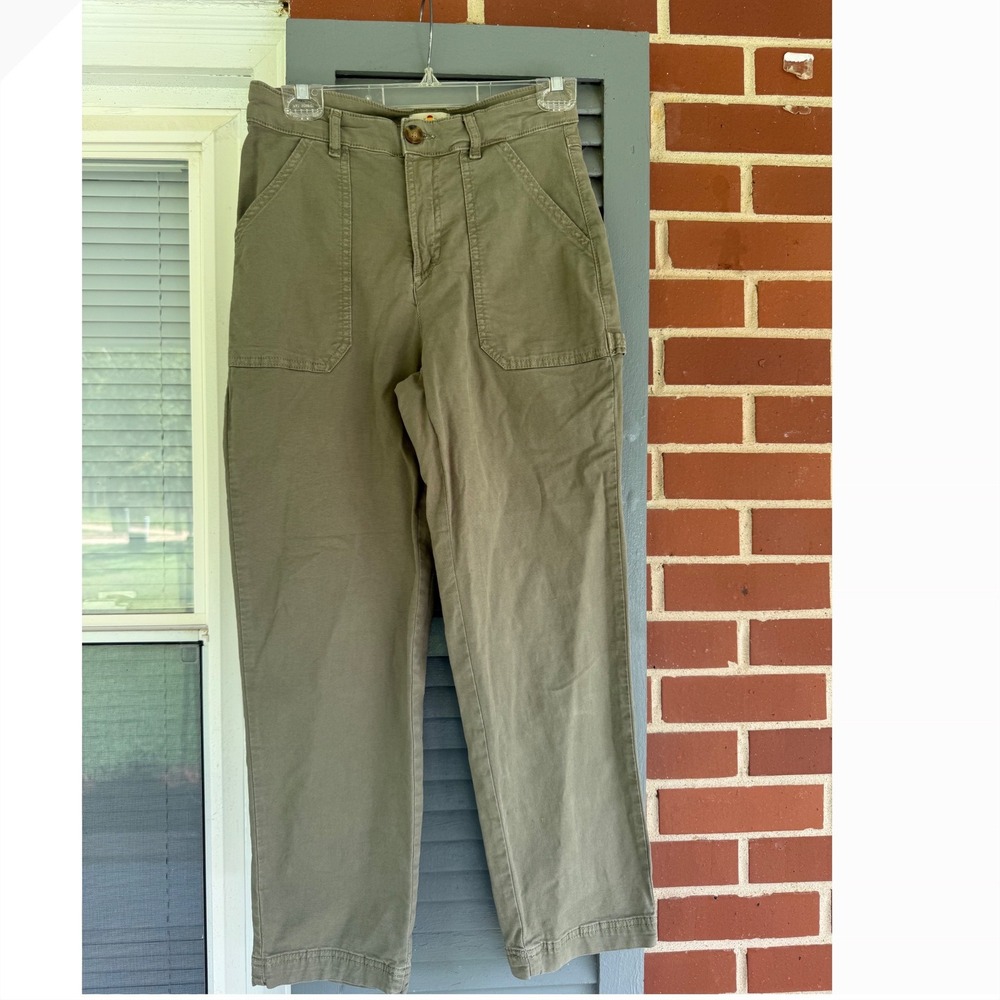 Marine Layer Maya Straight Utility Carpenter Pants Cropped Size 4 Cotton